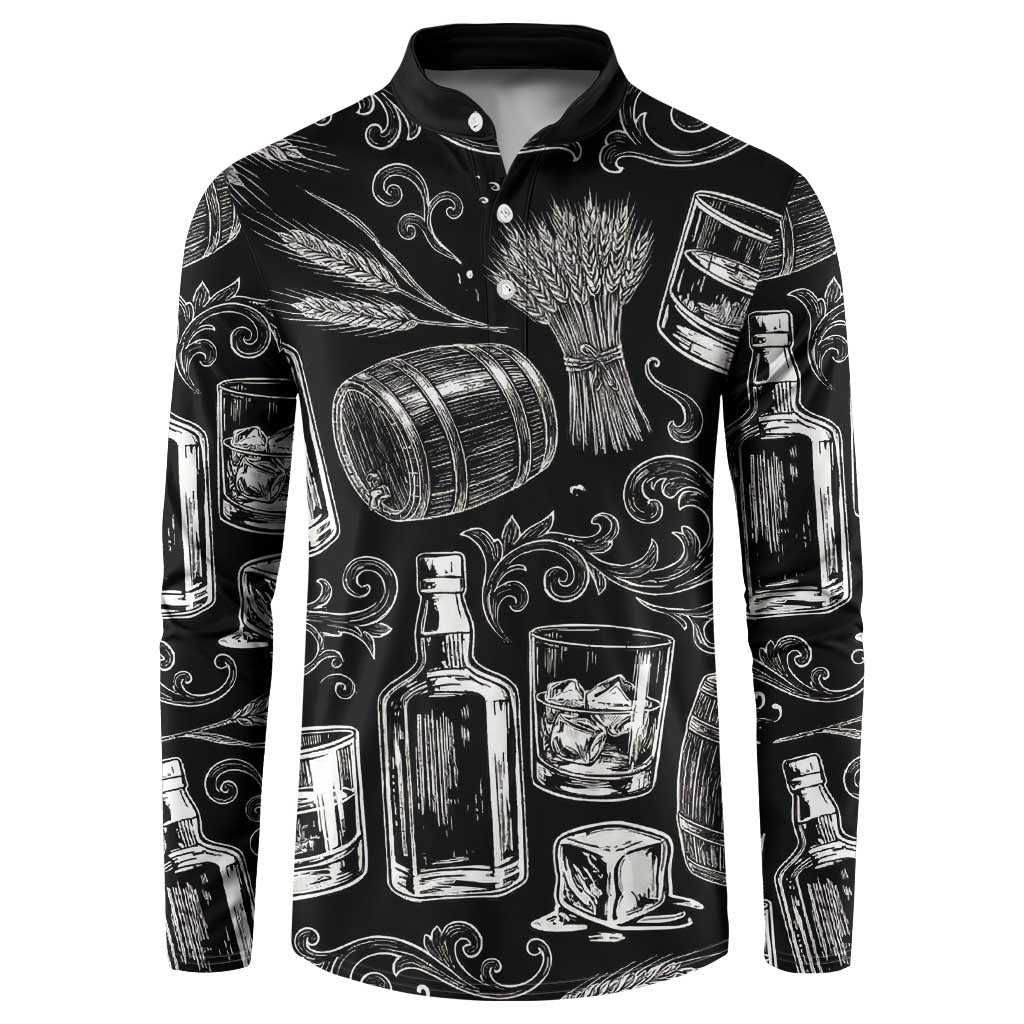 Whisky Neat Button Sweatshirt Vintage Bold Statement Design