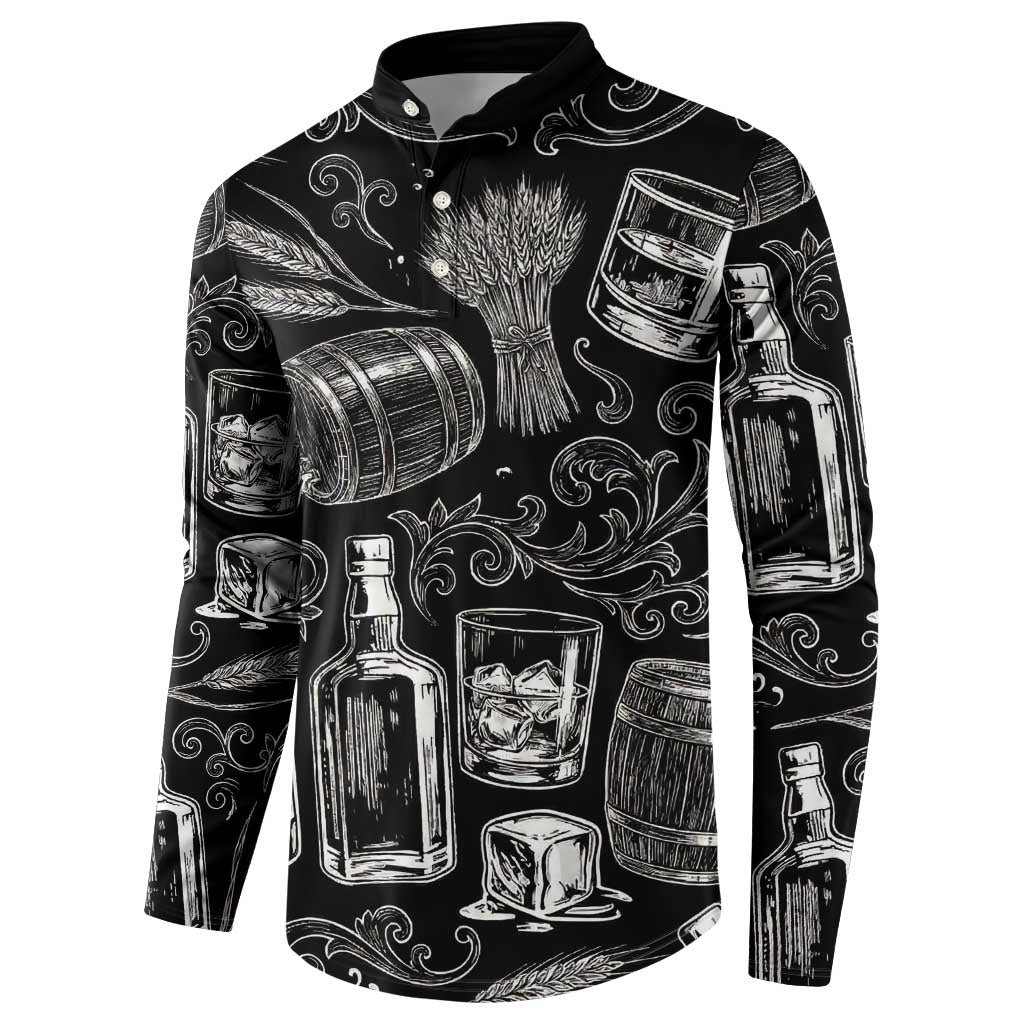 Whisky Neat Button Sweatshirt Vintage Bold Statement Design