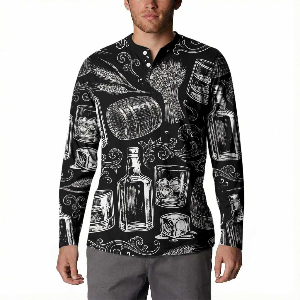 Whisky Neat Button Sweatshirt Vintage Bold Statement Design