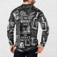Whisky Neat Button Sweatshirt Vintage Bold Statement Design