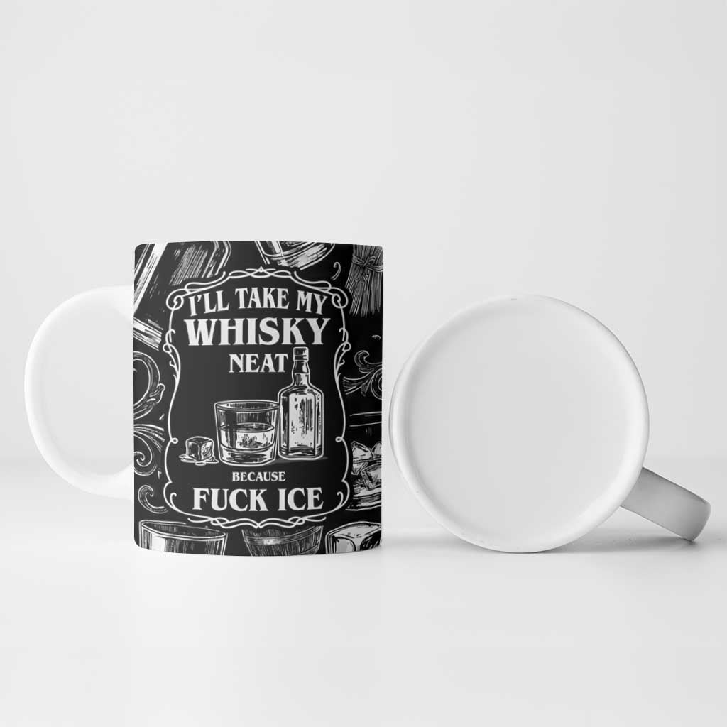 Whisky Neat Ceramic Mug Vintage Bold Statement Design
