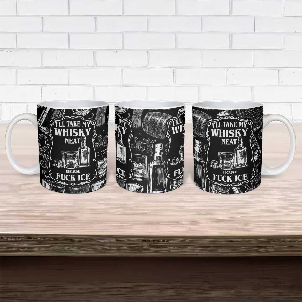Whisky Neat Ceramic Mug Vintage Bold Statement Design
