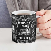 Whisky Neat Ceramic Mug Vintage Bold Statement Design