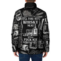 Whisky Neat Padded Jacket Vintage Bold Statement Design