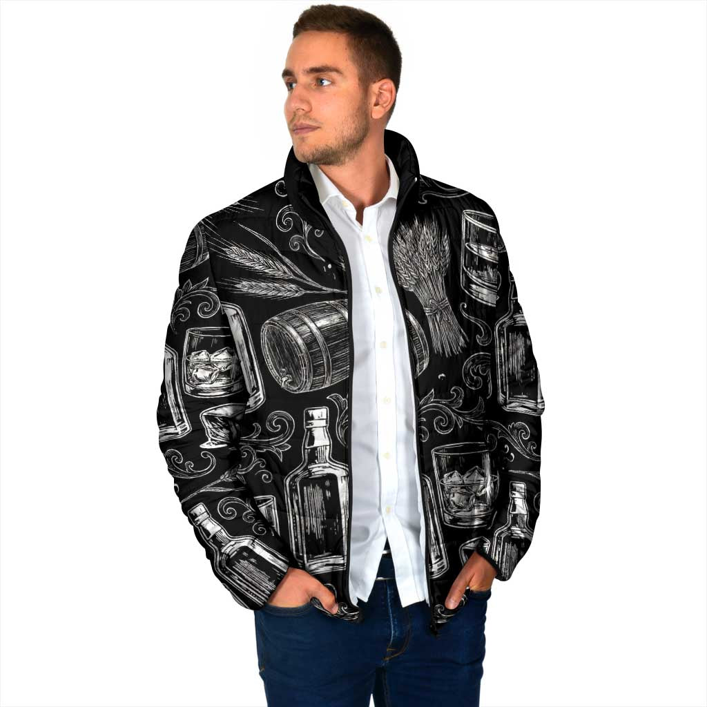 Whisky Neat Padded Jacket Vintage Bold Statement Design