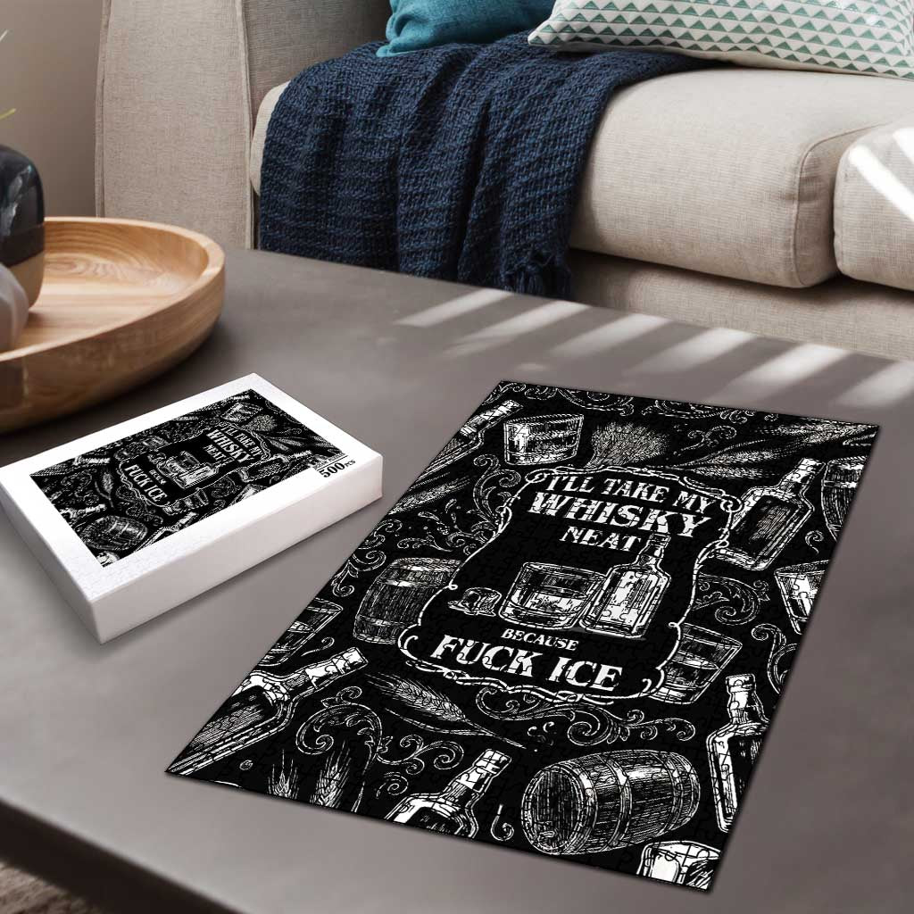 Whisky Neat Puzzle Vintage Bold Statement Design