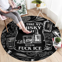 Whisky Neat Round Carpet Vintage Bold Statement Design