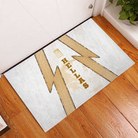 Hellas Athletic Rubber Doormat with Ancient Greek Shield Graphic and Numbered Back