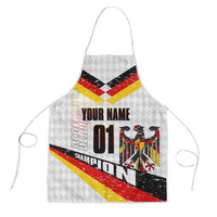 Personalized Germany Football Bear Mascot Apron Germany Flag Eagle Shield Distressed Comic Art
