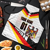 Personalized Germany Football Bear Mascot Apron Germany Flag Eagle Shield Distressed Comic Art