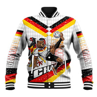 Personalized Germany Football Bear Mascot Baseball Jacket Germany Flag Eagle Shield Distressed Comic Art