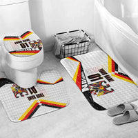 Personalized Germany Football Bear Mascot Bathroom Set Germany Flag Eagle Shield Distressed Comic Art