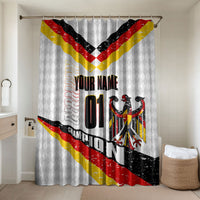 Personalized Germany Football Bear Mascot Bathroom Set Germany Flag Eagle Shield Distressed Comic Art