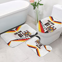 Personalized Germany Football Bear Mascot Bathroom Set Germany Flag Eagle Shield Distressed Comic Art