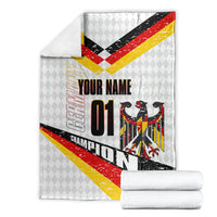 Personalized Germany Football Bear Mascot Blanket Germany Flag Eagle Shield Distressed Comic Art