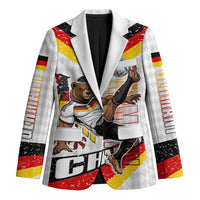 Personalized Germany Football Bear Mascot Blazer Germany Flag Eagle Shield Distressed Comic Art
