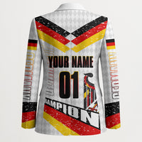 Personalized Germany Football Bear Mascot Blazer Germany Flag Eagle Shield Distressed Comic Art