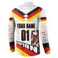 Personalized Germany Football Bear Mascot Button Sweatshirt Germany Flag Eagle Shield Distressed Comic Art