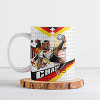 Personalized Germany Football Bear Mascot Ceramic Mug Germany Flag Eagle Shield Distressed Comic Art