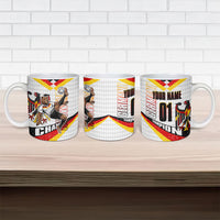 Personalized Germany Football Bear Mascot Ceramic Mug Germany Flag Eagle Shield Distressed Comic Art