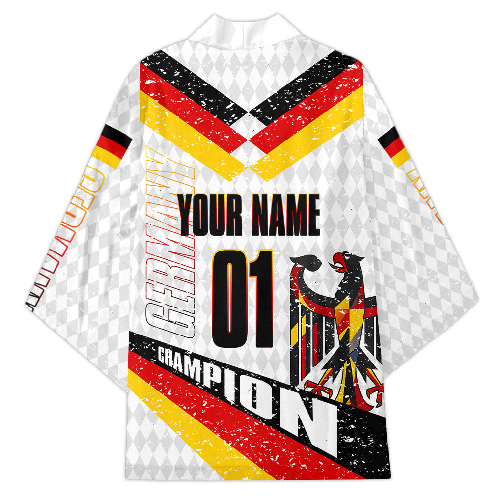 Personalized Germany Football Bear Mascot Kimono Germany Flag Eagle Shield Distressed Comic Art