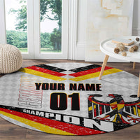 Personalized Germany Football Bear Mascot Round Carpet Germany Flag Eagle Shield Distressed Comic Art