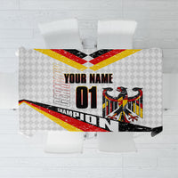 Personalized Germany Football Bear Mascot Tablecloth Germany Flag Eagle Shield Distressed Comic Art