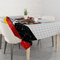 Personalized Germany Football Bear Mascot Tablecloth Germany Flag Eagle Shield Distressed Comic Art