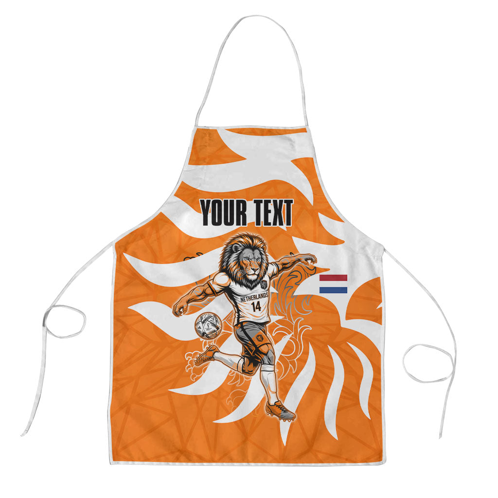 Personalized Netherlands Football Lion Mascot Apron Dutch Orange Flag Windmill Symbol Comic