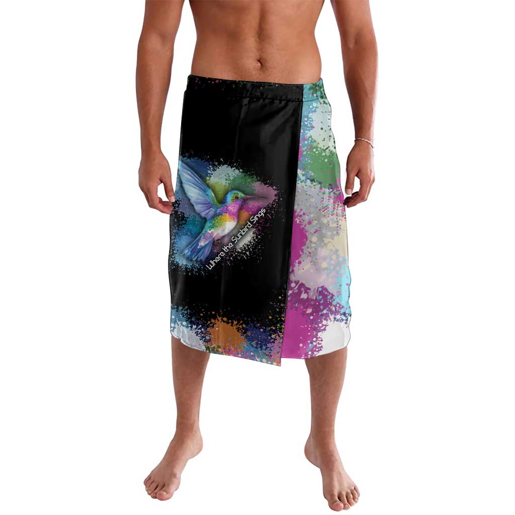 Where the Sunbird Sings Lavalava with Sao Tome and Principe Flag and Color Splash Art