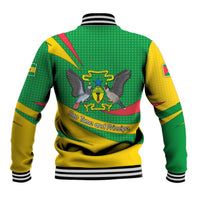 Sao Tome and Principe National Emblem Baseball Jacket with Green Yellow Flag Pattern