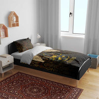 Anubis Egypt Bedding Set with Ancient Hieroglyph Pharaoh Spirit
