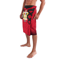 Egypt Flag Emblem Lavalava with Red Black Bold Spirit