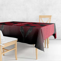 Egypt Flag Emblem Tablecloth with Red Black Bold Spirit