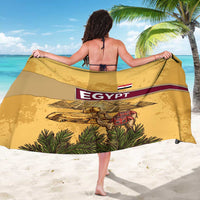 Egyptian Pyramids and Anubis Sarong with Camel Caravan Desert