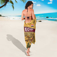 Egyptian Pyramids and Anubis Sarong with Camel Caravan Desert
