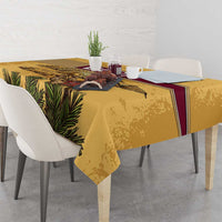 Egyptian Pyramids and Anubis Tablecloth with Camel Caravan Desert