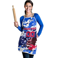 Personalized Japan Football Apron Kitsune Samurai Mascot - Traditional Wave Heritage