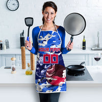 Personalized Japan Football Apron Kitsune Samurai Mascot - Traditional Wave Heritage