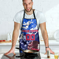 Personalized Japan Football Apron Kitsune Samurai Mascot - Traditional Wave Heritage