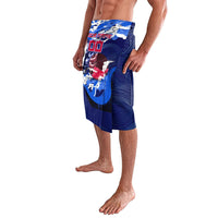 Personalized Japan Football Lavalava Kitsune Samurai Mascot - Traditional Wave Heritage