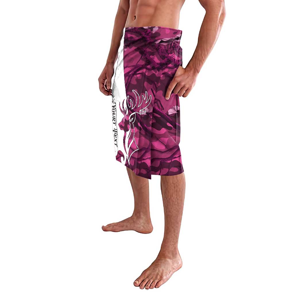 Pink Camo Customize Name Deer Hunting Lavalava Tribal Buck Silhouette - Wonder Print Shop