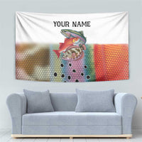 Multicolor Fish Pattern Design Tapestry Fishing Scaled Texture and Custom Name Print - Wonder Print Shop