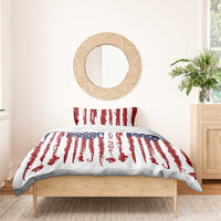 American Flag Fishing Bedding Set Lure and Hook Elements and Custom Name Print - Wonder Print Shop