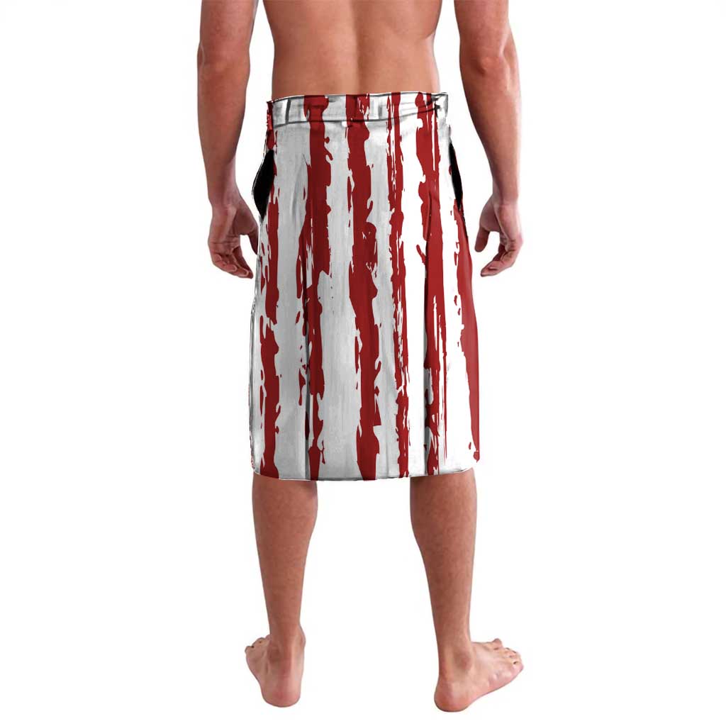 American Flag Fishing Lavalava Lure and Hook Elements and Custom Name Print - Wonder Print Shop