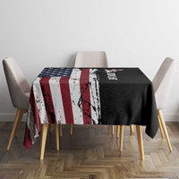 Grunge American Flag Custom Bowling Tablecloth Pins Graphic and Team Text Layout Design - Wonder Print Shop