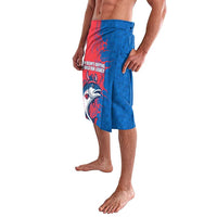 Faroe Islands Lavalava with Viking Fish Illustration Red Blue Runic Design - Wonder Print Shop