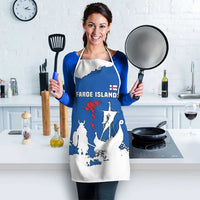 Faroe Islands Apron with Viking Ship and Map Silhouette - Wonder Print Shop