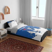 Faroe Islands Bedding Set with Viking Ship and Map Silhouette - Wonder Print Shop