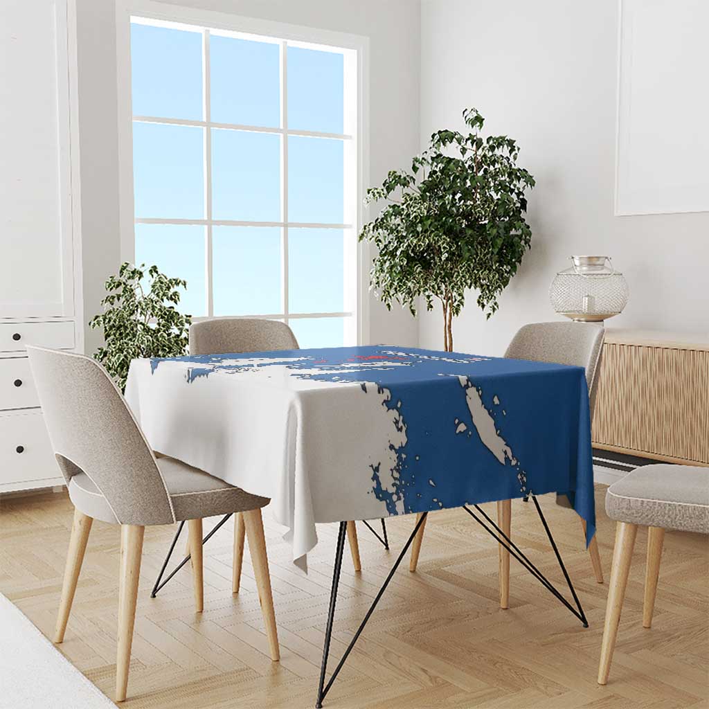 Faroe Islands Tablecloth with Viking Ship and Map Silhouette - Wonder Print Shop
